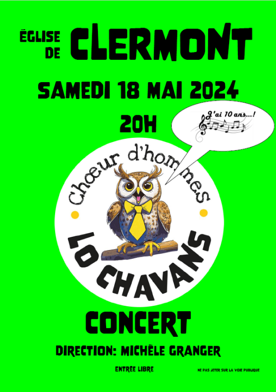 Concert le samedi 18 mai 2024 à 20h00 à l’Égli ...