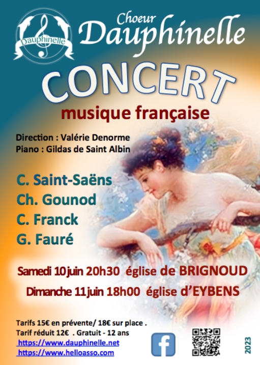 Concert musique française par le chœur Dauphinelle