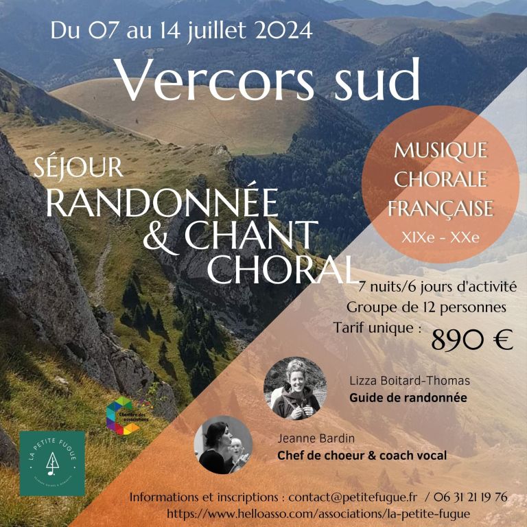 Séjour Randonnée et musique chorale française  ...