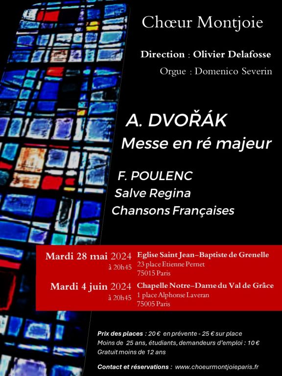 Concert Dvorak - Poulenc, mardi 4 juin 2024