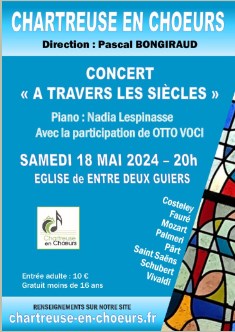 Chartreuse en Chœurs Concert du 18 mai 2024 à  ...