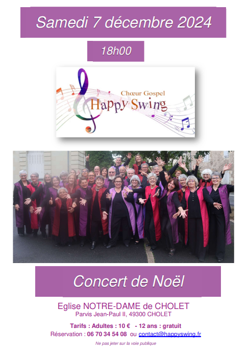 Concert de Noël - NOTRE DAME DE CHOLET - 18H00