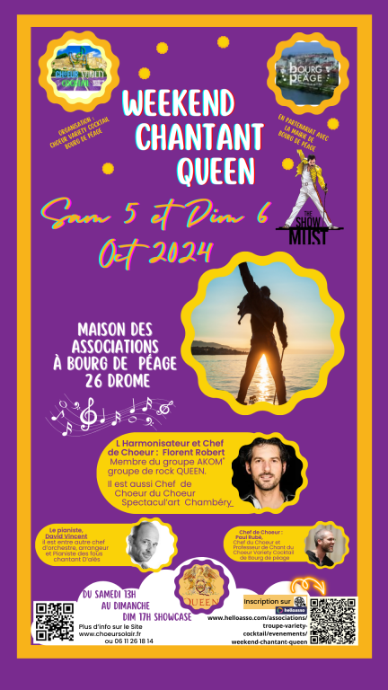 Weekend Chantant QUEEN 5 et 6 oct 2024