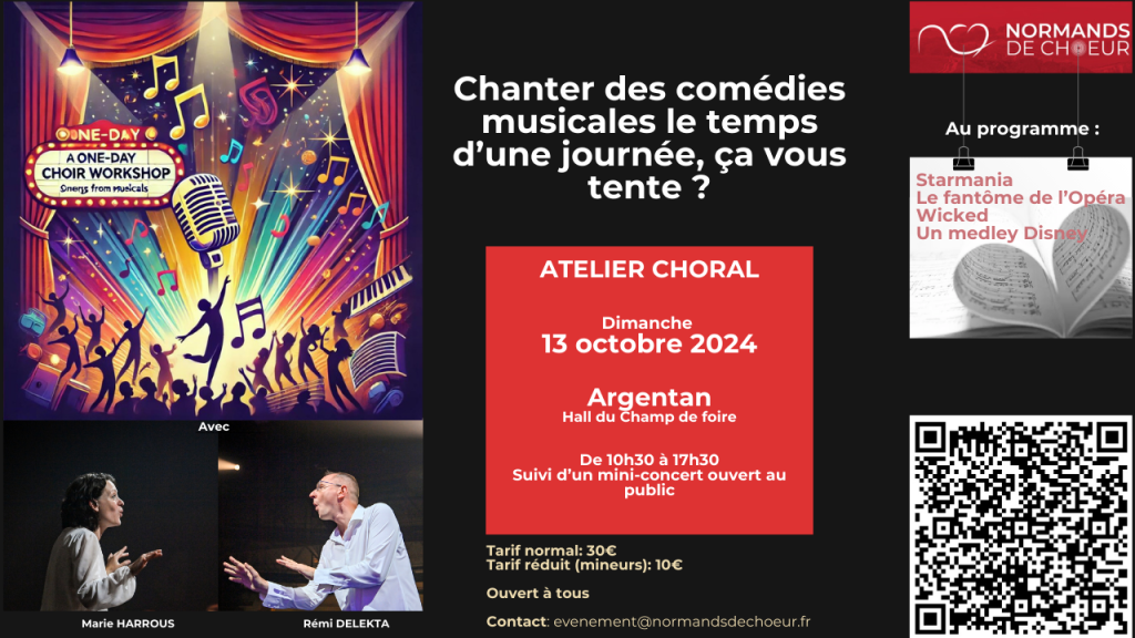 Atelier choral comédies musicales à Argentan !