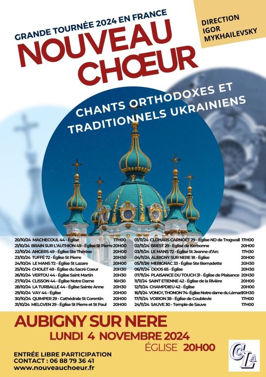 Concert Nouveau Choeur à Aubigny sur Nere