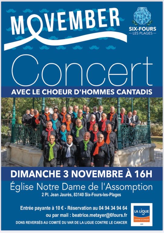 Concert du Chœur d'Hommes CANTADIS à Six Fours ...