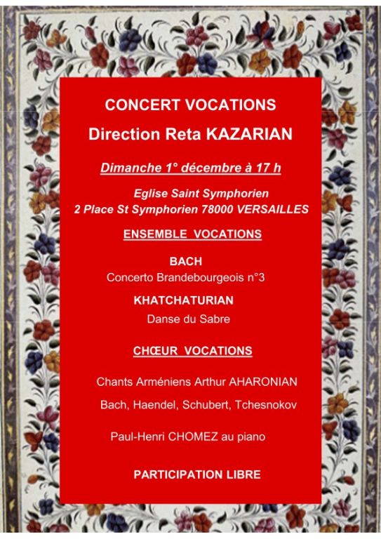 CONCERT VOCATIONS - DIRECTION RETA KAZARIAN