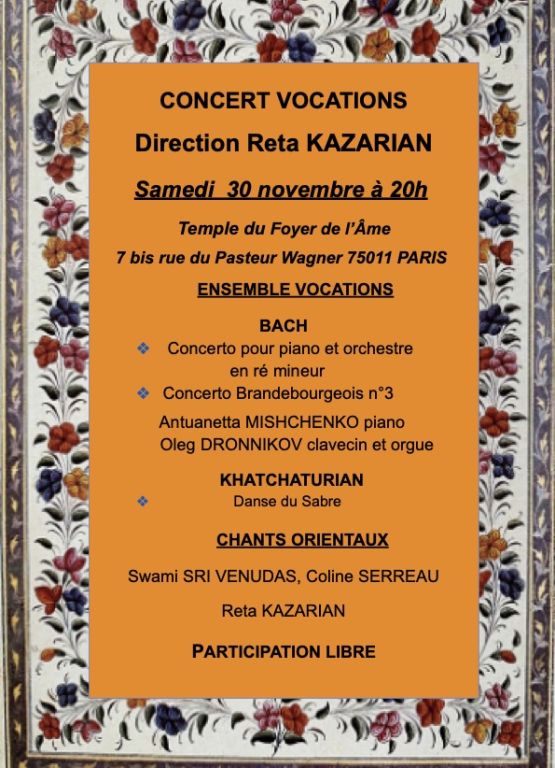 CONCERT VOCATIONS - DIRECTION RETA KAZARIAN