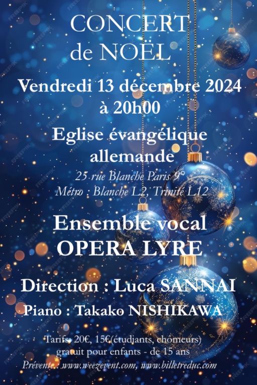 CONCERT DE NOEL - ENSEMBLE VOCAL FEMININ OPERA ...