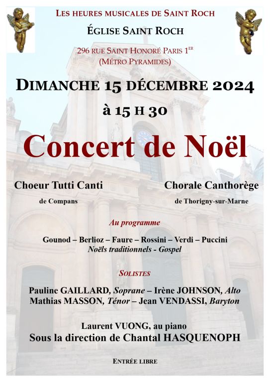 Choeur Tutti Canti - Concert de Noël 2024