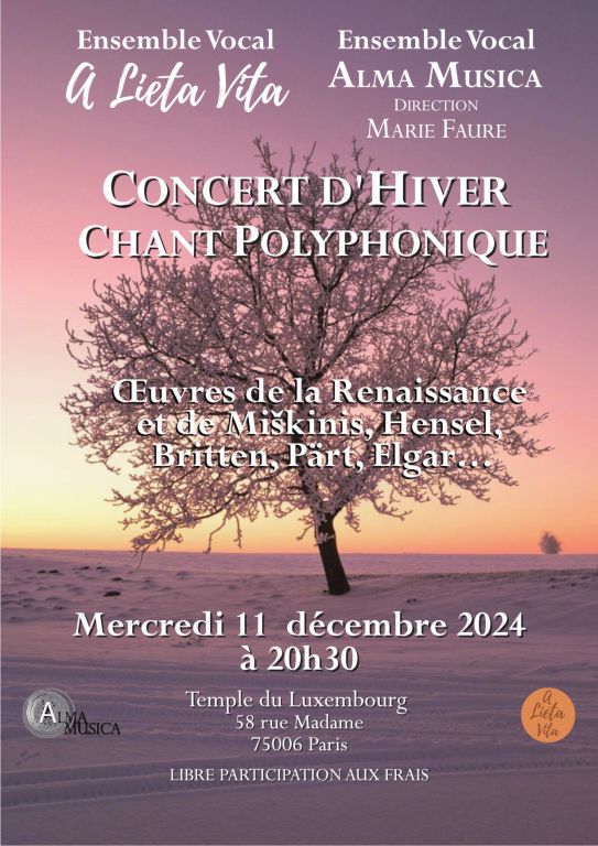 Concert d'hiver au Temple du Luxembourg - A Li ...