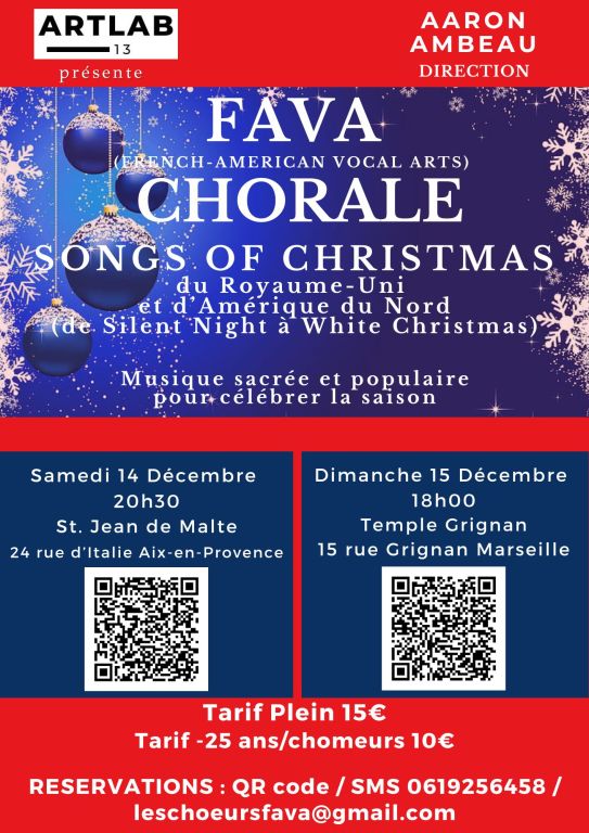 FAVA Chorale Songs of Christmas - Marseille