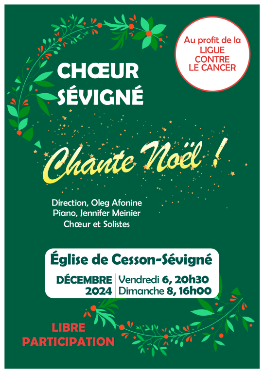 Choeur Sévigné donnera 2 Concerts de Noël au p ...