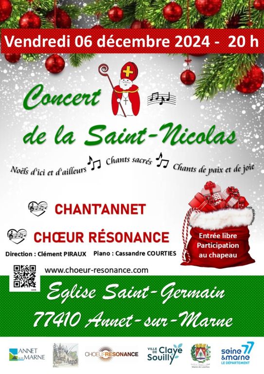 CONCERT de la SAINT-NICOLAS en boucle de Marne