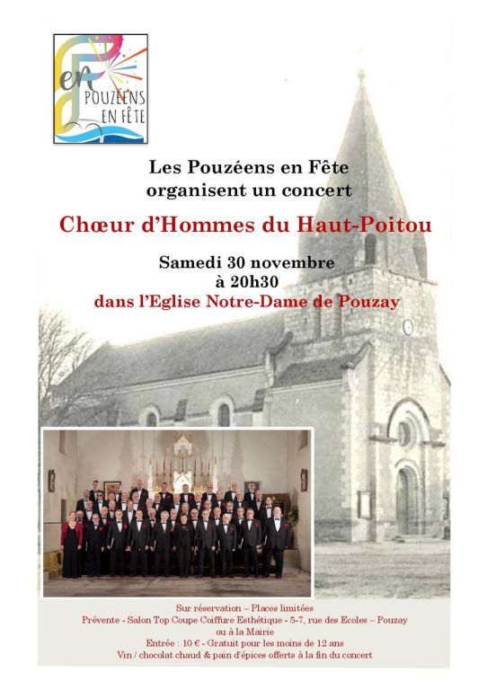 CONCERT CHOEUR D'HOMMES DU HAUT POITOU