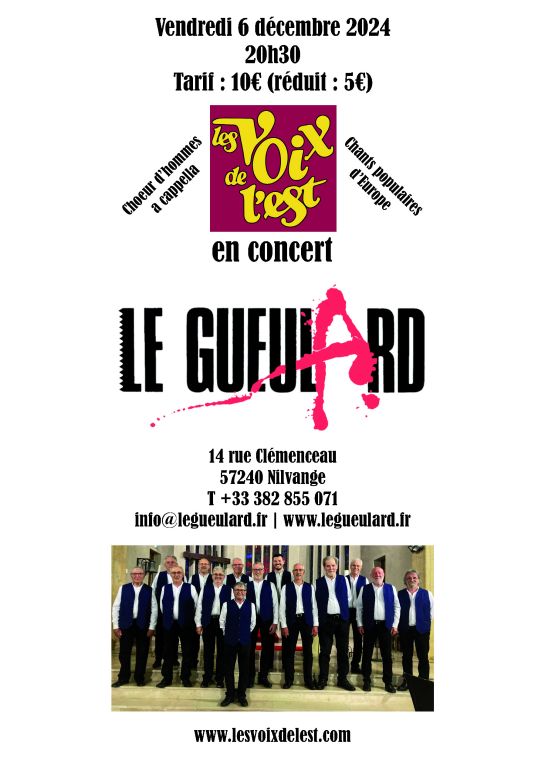 Concert des Voix de l'Est au café Gueulard