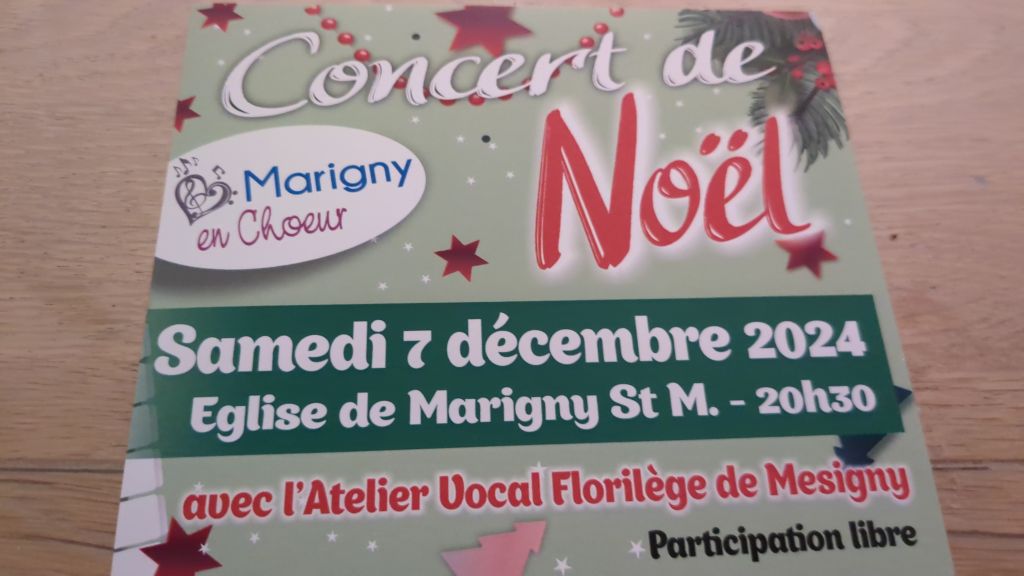 Concert de Noël Marigny en Chœur