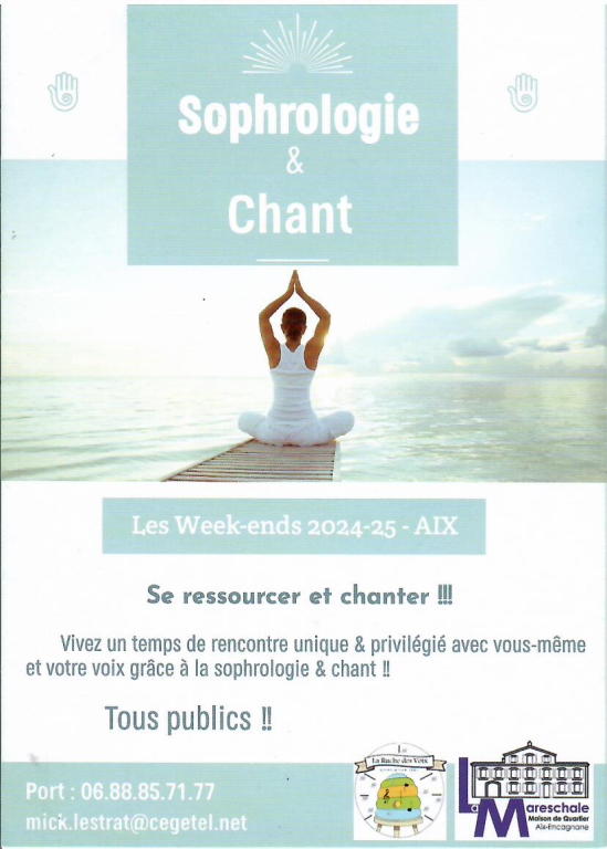 Week-end "Sophrologie & Chant" - 21 & 22 décem ...