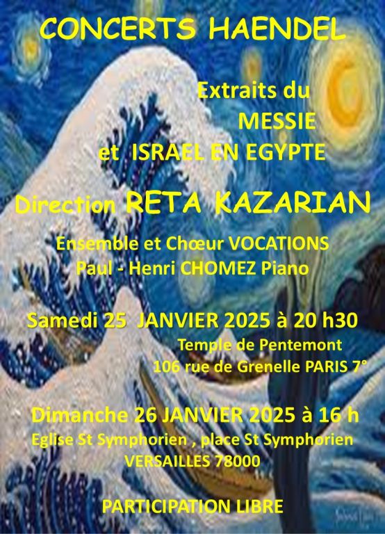 CONCERTS HAENDEL - DIRECTION RETA KAZARIAN