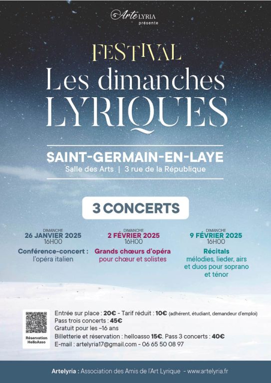 Festival "Les Dimanches Lyriques" 3 dimanches  ...