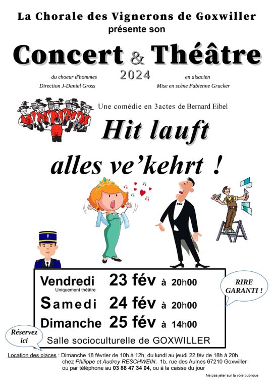 Concert annuel 2025 avec théâtre alsacien La Corde Vocale